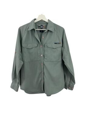 Ex Officio Women’s Green Button Down Long Sleeve Shirt Size 6/8